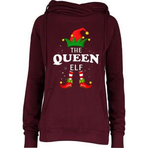 Xmas Queen Elf Family Matching Christmas Pajama Womens Funnel Neck Pullover Hood