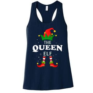 Xmas Queen Elf Family Matching Christmas Pajama Women's Racerback Tank