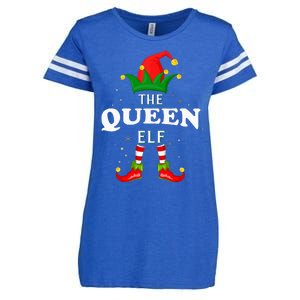 Xmas Queen Elf Family Matching Christmas Pajama Enza Ladies Jersey Football T-Shirt