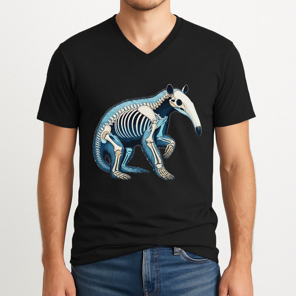 X Ray Anteater Body Anatomy Radiography Skeleton V-Neck T-Shirt