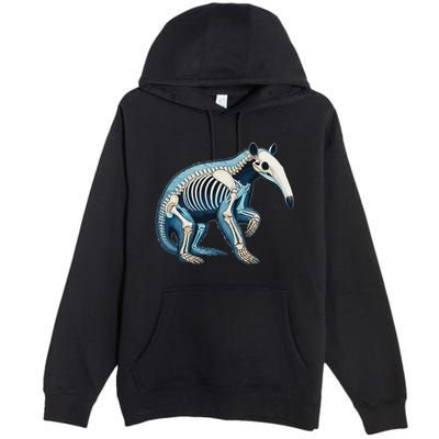X Ray Anteater Body Anatomy Radiography Skeleton Premium Pullover Hoodie