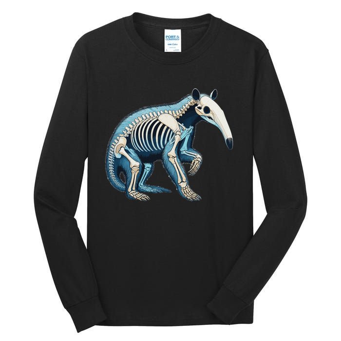 X Ray Anteater Body Anatomy Radiography Skeleton Tall Long Sleeve T-Shirt