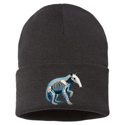 X Ray Anteater Body Anatomy Radiography Skeleton Sustainable Knit Beanie