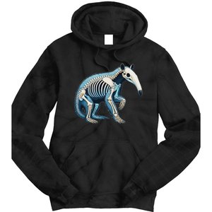 X Ray Anteater Body Anatomy Radiography Skeleton Tie Dye Hoodie