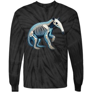 X Ray Anteater Body Anatomy Radiography Skeleton Tie-Dye Long Sleeve Shirt