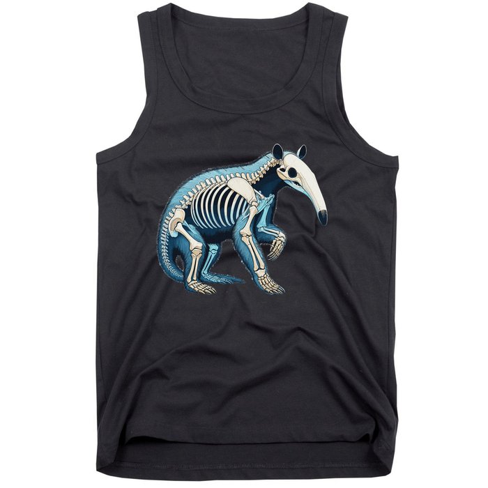 X Ray Anteater Body Anatomy Radiography Skeleton Tank Top