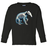 X Ray Anteater Body Anatomy Radiography Skeleton Toddler Long Sleeve Shirt