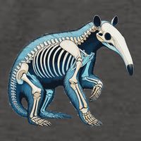 X Ray Anteater Body Anatomy Radiography Skeleton Vector Backpack