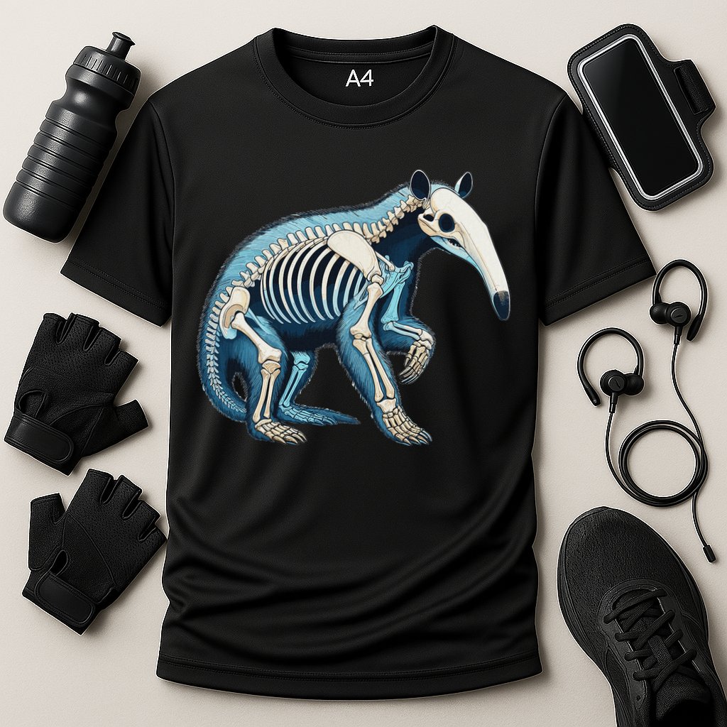 X Ray Anteater Body Anatomy Radiography Skeleton Cooling Performance Crew T-Shirt