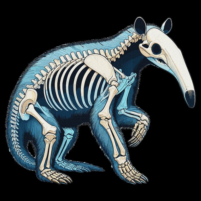 X Ray Anteater Body Anatomy Radiography Skeleton Cooling Performance Crew T-Shirt
