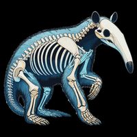 X Ray Anteater Body Anatomy Radiography Skeleton Backpack