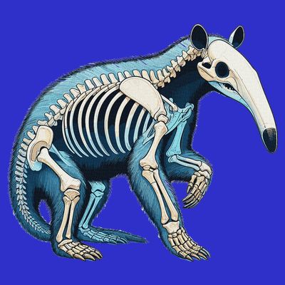 X Ray Anteater Body Anatomy Radiography Skeleton T-Shirt