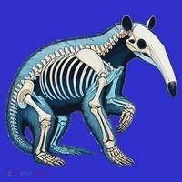 X Ray Anteater Body Anatomy Radiography Skeleton Tall T-Shirt