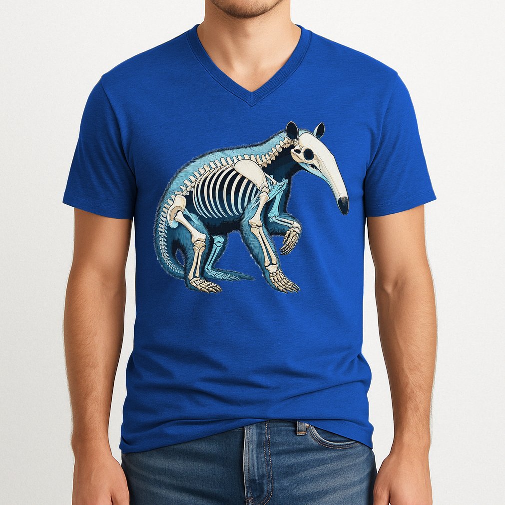 X Ray Anteater Body Anatomy Radiography Skeleton V-Neck T-Shirt
