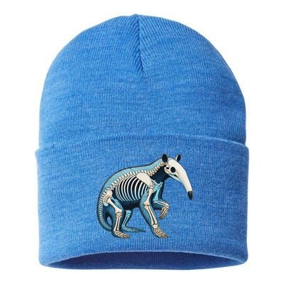 X Ray Anteater Body Anatomy Radiography Skeleton Sustainable Knit Beanie