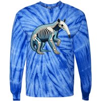 X Ray Anteater Body Anatomy Radiography Skeleton Tie-Dye Long Sleeve Shirt