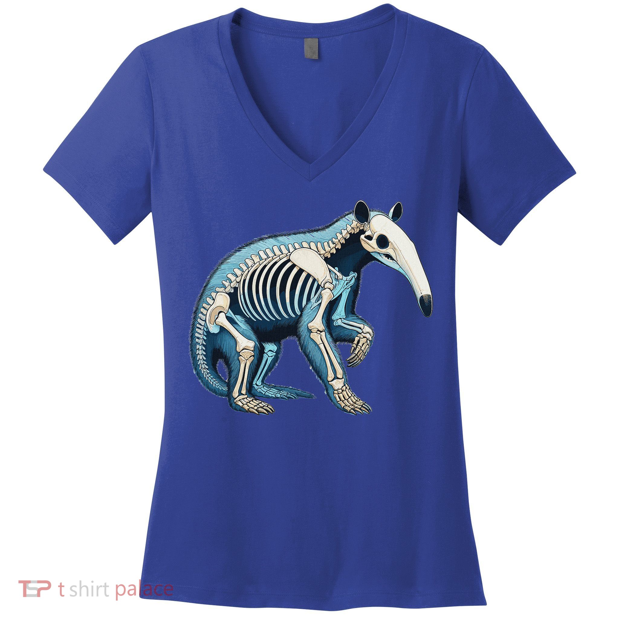 X Ray Anteater Body Anatomy Radiography Skeleton Women's V-Neck T-Shirt