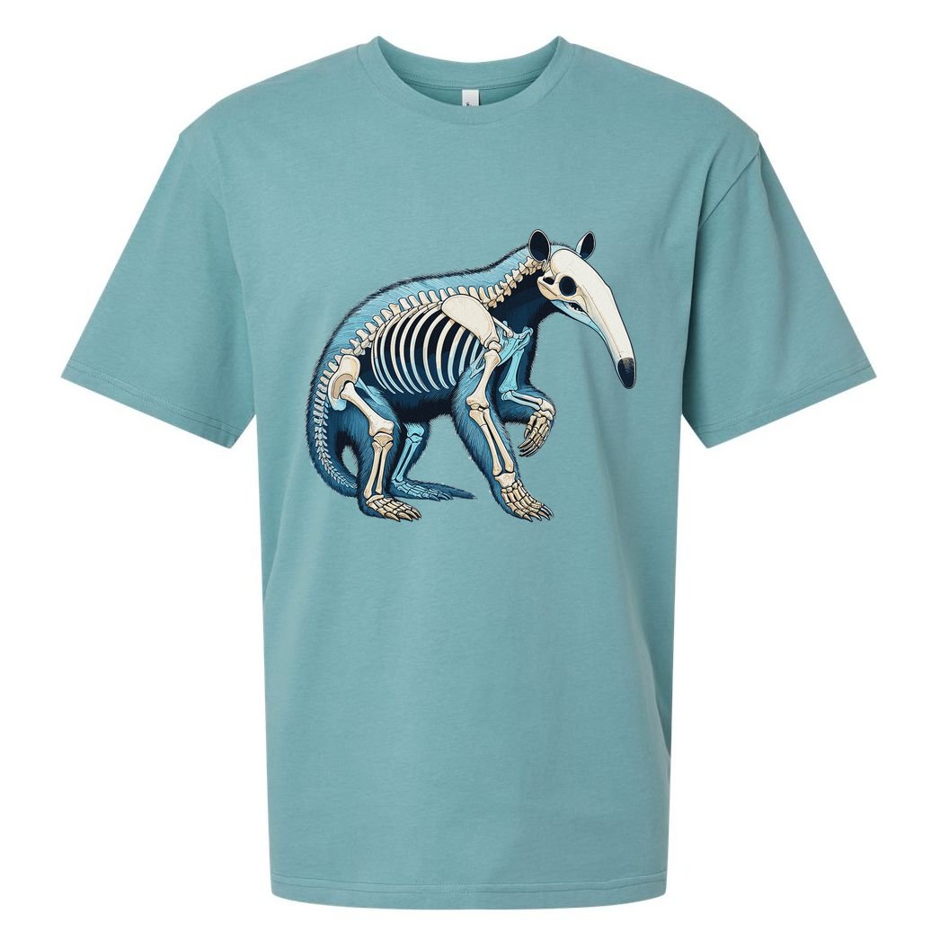 X Ray Anteater Body Anatomy Radiography Skeleton Sueded Cloud Jersey T-Shirt