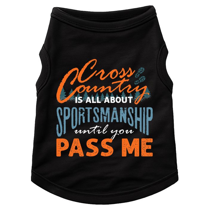 XC Running Cross Country Running Runner Funny XC Quote Doggie Tank
