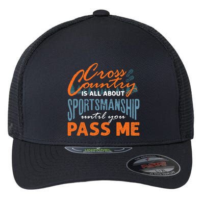 XC Running Cross Country Running Runner Funny XC Quote Flexfit Unipanel Trucker Cap