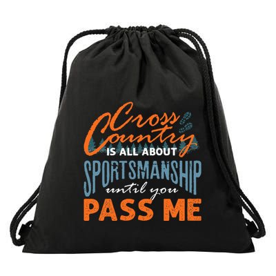 XC Running Cross Country Running Runner Funny XC Quote Drawstring Bag