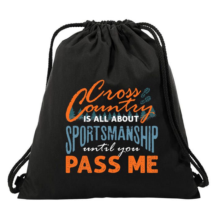 XC Running Cross Country Running Runner Funny XC Quote Drawstring Bag