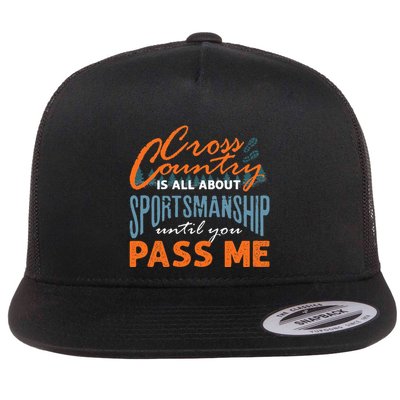 XC Running Cross Country Running Runner Funny XC Quote Flatbill Hat