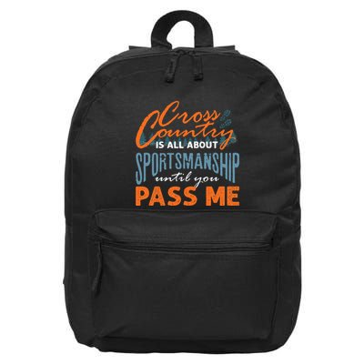 XC Running Cross Country Running Runner Funny XC Quote 16 in Basic Backpack