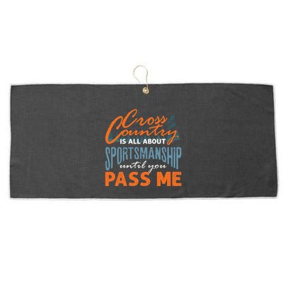 XC Running Cross Country Running Runner Funny XC Quote Large Microfiber Waffle Golf Towel