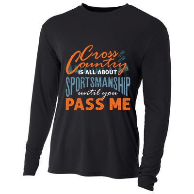 XC Running Cross Country Running Runner Funny XC Quote Cooling Performance Long Sleeve Crew
