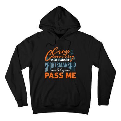 XC Running Cross Country Running Runner Funny XC Quote Tall Hoodie