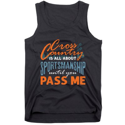 XC Running Cross Country Running Runner Funny XC Quote Tank Top