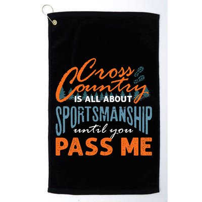 XC Running Cross Country Running Runner Funny XC Quote Golf Towel