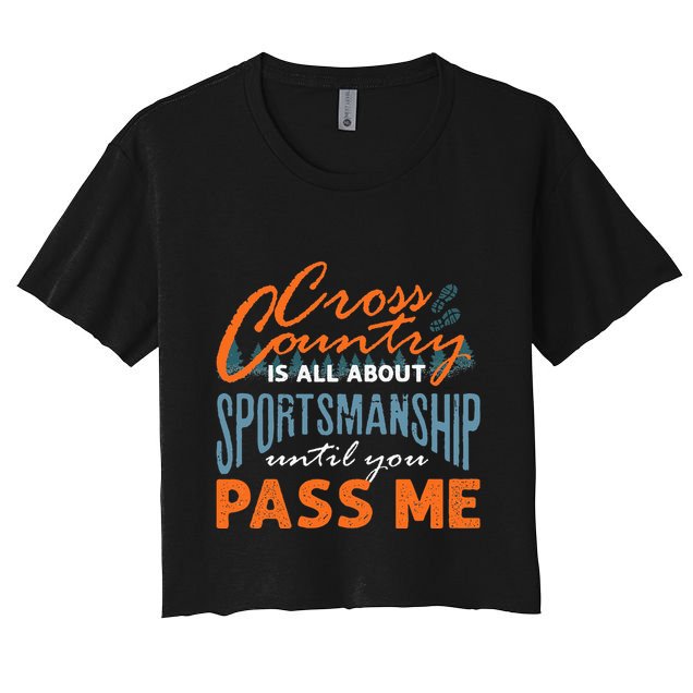 XC Running Cross Country Running Runner Funny XC Quote Crop Top