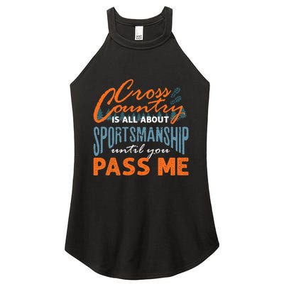 XC Running Cross Country Running Runner Funny XC Quote Women's Perfect Tri Rocker Tank