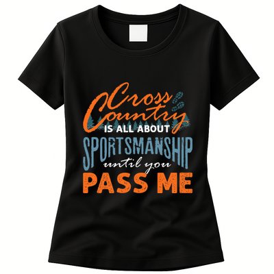 XC Running Cross Country Running Runner Funny XC Quote Womens T-Shirt