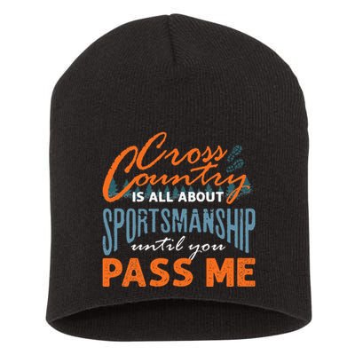 XC Running Cross Country Running Runner Funny XC Quote Short Acrylic Beanie