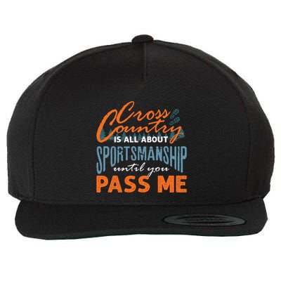 XC Running Cross Country Running Runner Funny XC Quote Wool Snapback Cap