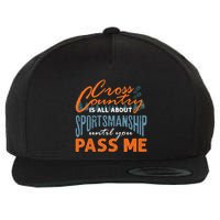XC Running Cross Country Running Runner Funny XC Quote Wool Snapback Cap