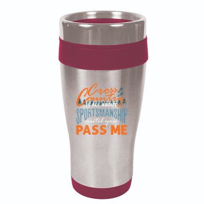 XC Running Cross Country Running Runner Funny XC Quote 16oz Travel Tumbler