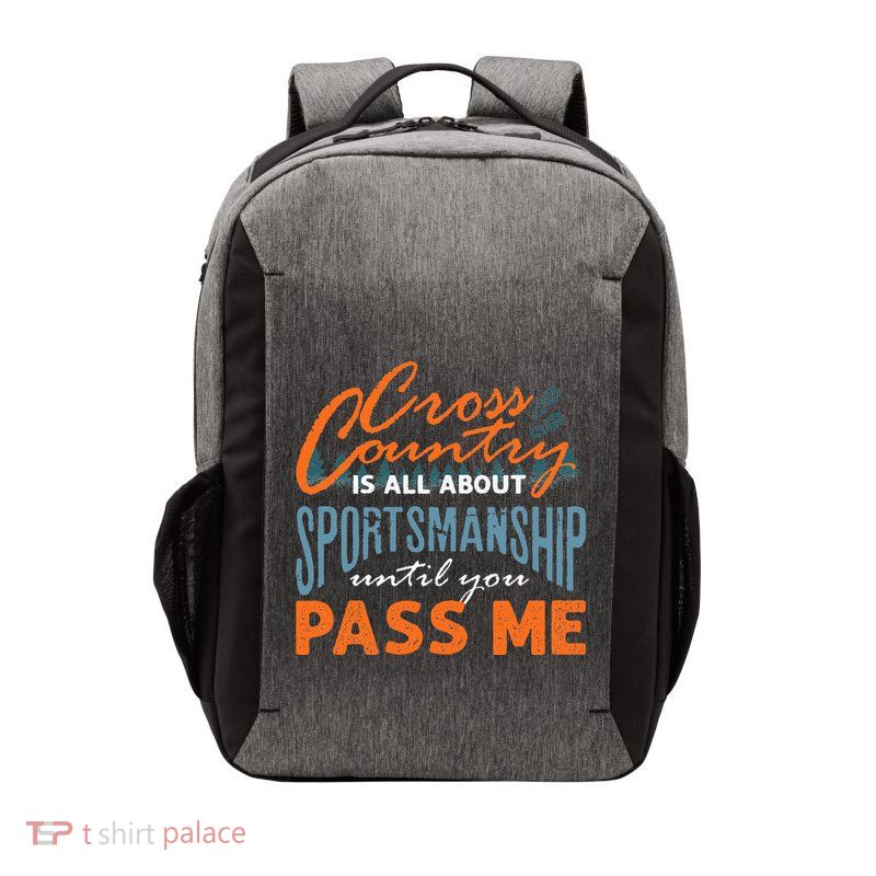 XC Running Cross Country Running Runner Funny XC Quote Vector Backpack