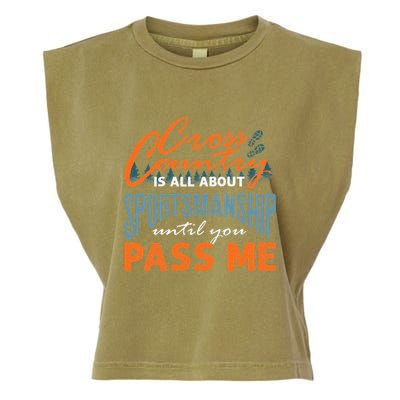 XC Running Cross Country Running Runner Funny XC Quote Garment-Dyed Women's Muscle Tee