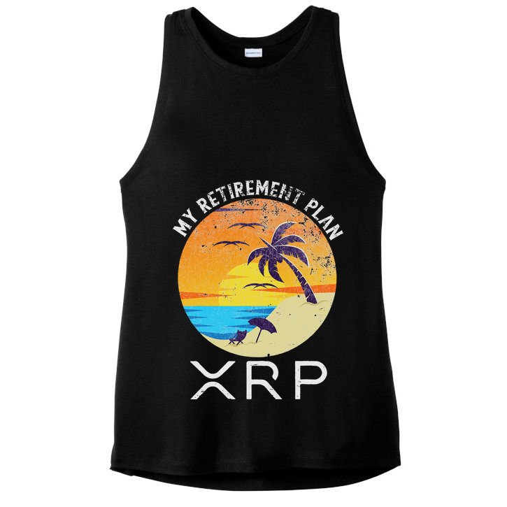 Xrp Ripple Cryptocurrency My Retirement Plan Beach Vacation Ladies PosiCharge Tri-Blend Wicking Tank