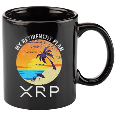 Xrp Ripple Cryptocurrency My Retirement Plan Beach Vacation 11oz C Handle Ceramic Mug
