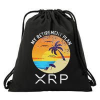 Xrp Ripple Cryptocurrency My Retirement Plan Beach Vacation Drawstring Bag