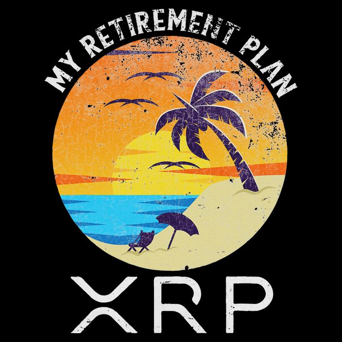 Xrp Ripple Cryptocurrency My Retirement Plan Beach Vacation Drawstring Bag