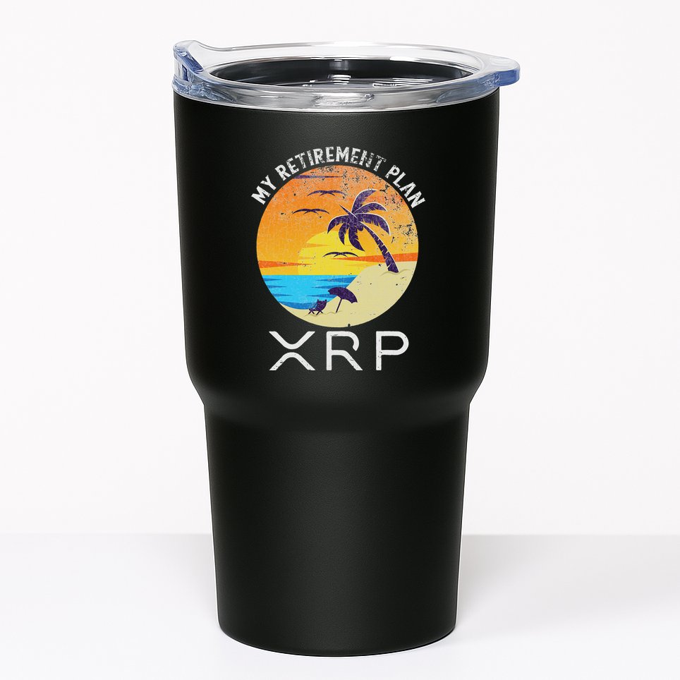 Xrp Ripple Cryptocurrency My Retirement Plan Beach Vacation Tumbler