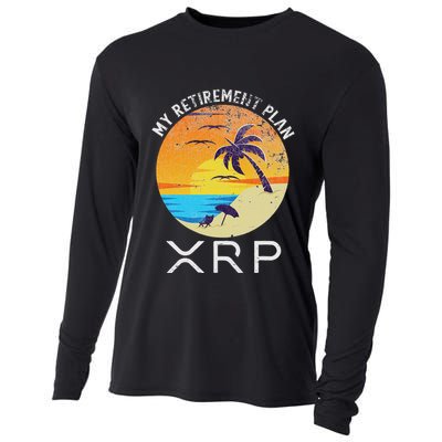 Xrp Ripple Cryptocurrency My Retirement Plan Beach Vacation Cooling Performance Long Sleeve Crew