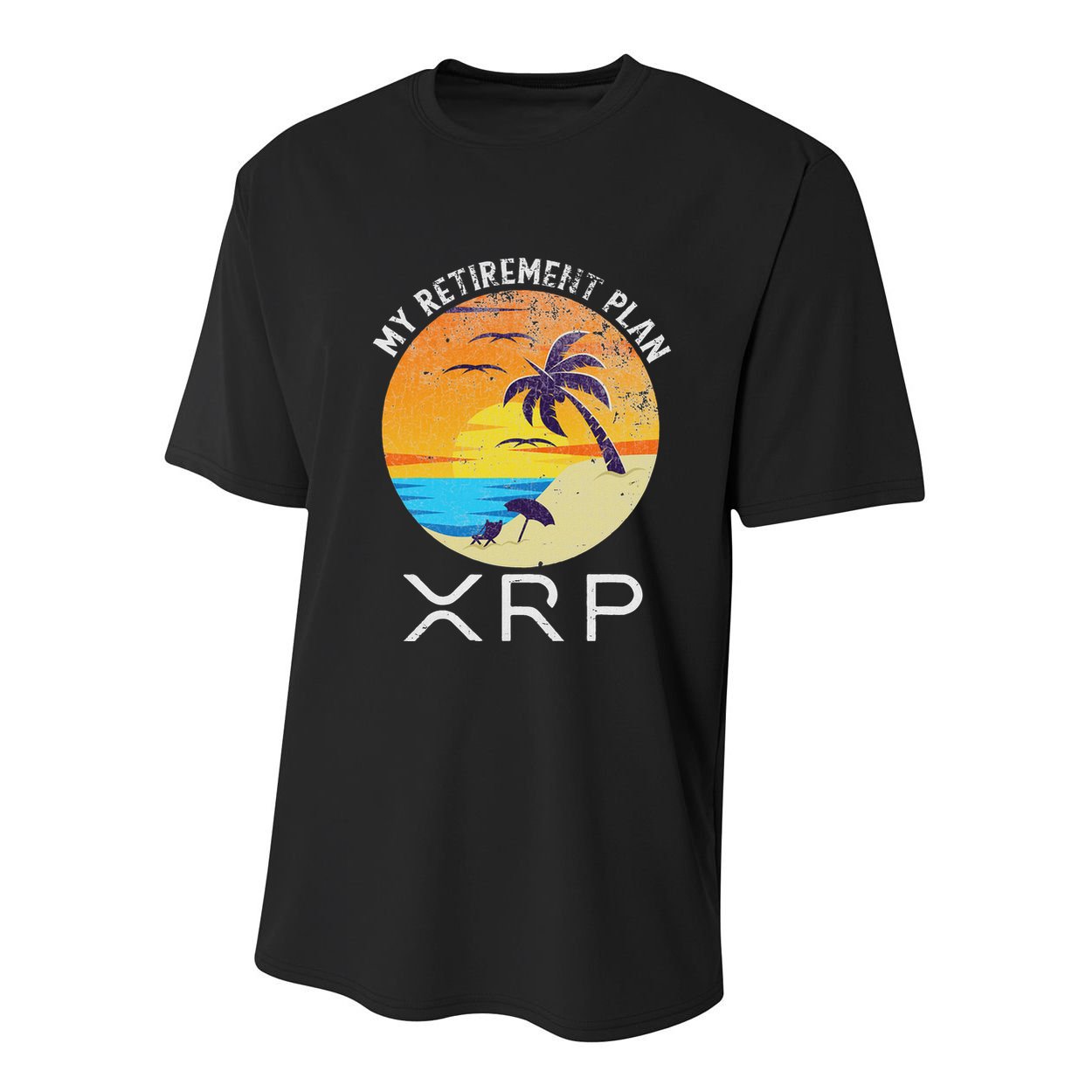 Xrp Ripple Cryptocurrency My Retirement Plan Beach Vacation Youth Performance Sprint T-Shirt