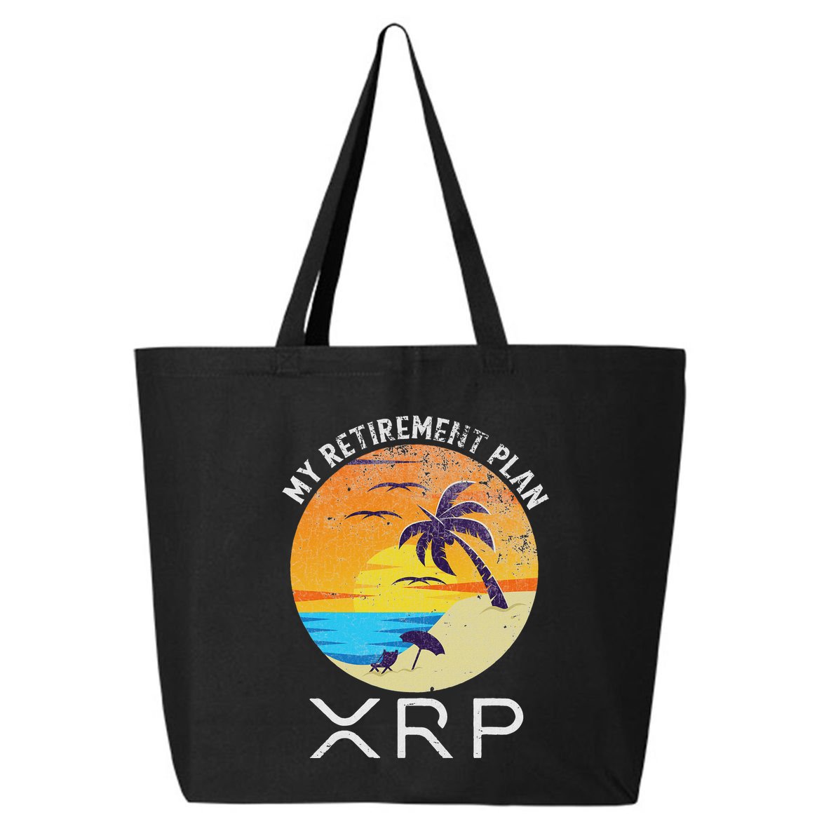 Xrp Ripple Cryptocurrency My Retirement Plan Beach Vacation 25L Jumbo Tote